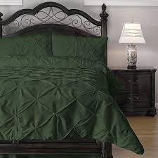 Hunter green silk bed linen (premium) rating: Cozy Beddings Emerson Pinch Pleat 4 Piece Comforter Set Queen Hunter Green Buy Online In Andorra At Andorra Desertcart Com Productid 4797008