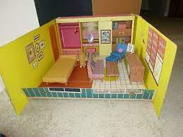 Everyone loves to reminisce and for the first vintage barbie dolls were released in 1959. Vintage Barbie Furniture Dream House Cardboard With Furniture Accessories Ebay