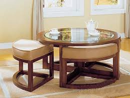 Coffee table with ottomans underneath ideas on foter. Living Room Modern Round Coffee Table Novocom Top