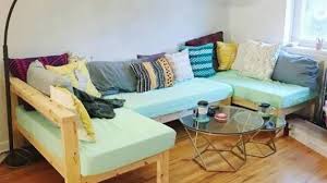 Twin sofa bed can also be expandable, and some even expand. Kids Couch 2x4 Diy Sectional With Crib Mattress Cushions Ana White
