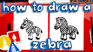 How To Draw A Cartoon Zebra Youtube