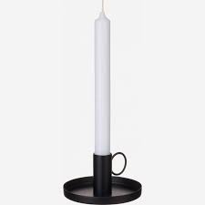 We love how candle holders make any setting special and how they complement our fragrances. Elaine Black Metal Candle Handler With Handle Habitat