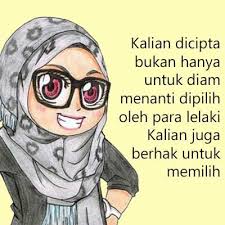 Kata kata mutiara adalah rangakaian kalimat yang indah penuh makna memiliki pesan yang baik sehinga. Gambar Kata Kata Muslimah Menjemput Jodoh Kartun Gambar Gambar Kartun