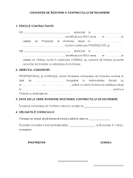 Feb 26, 2021 · când vine vorba de închirierea unui imobil cu destinația de locuință, fie el apartament sau casă, atât proprietarul, cât și chiriașul au de câștigat de pe urma semnării unui contract scris. Conventie Pentru Incetarea Contractului De Inchiriere Model