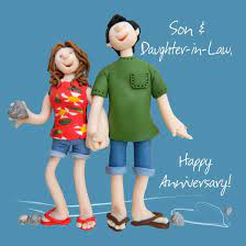 Happy anniversary and cheers to many more. Wedding Anniversary Card Son Daughter In Law Funny One Lump Or Two Gift Envy