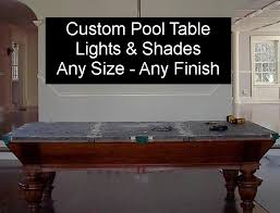 Valley high quality replacement rails come billiard balls; Custom Billiard Lights Pool Table Metal Lamp Shades