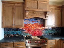 Glass Mosaic Sunset Mural Kitchen Mosaic Mosaic Backsplash Kitchen Mosaic Backsplash
