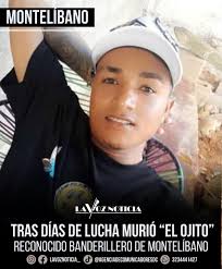 lavoznoticia #Montelibano Tras días de lucha murió “El ojito”, reconocido  banderillero de Montelíbano Abel Montes Contreras, conocido como "El  Ojito", falleció en el Hospital San Jerónimo de Montería tras sufrir una  grave