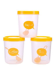Check spelling or type a new query. Buy Delcasa 3 Piece Round Storage Jar Set Yellow Clear 1000ml Online Shop Home Garden On Carrefour Uae