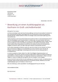 Bewerbungsmuster Kaufmann Im Gross Und Aussenhandel