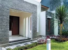 Desain rumah minimalis split level 7x13m 1. Desain Rumah Minimalis 1 Lantai Dengan Batu Alam Sinergi Stone