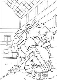 Michaelangelo (mickey), wears an orange mask and uses nunchucks. Online Coloring Pages Coloring Page Ninja Turtle On Roller Skates Teenage Mutant Ninja Turtles Coloring Pages Website