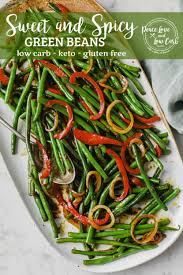 · combine the vinegars, salt, and sugar in a saucepan, bring to a boil. Sweet And Spicy Green Beans Peace Love And Low Carb