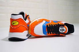 Limited edition iconic pattern shoes. Dragon Ball Z X Nike Air Max 1 Son Goku Custom Sneakers Magazine