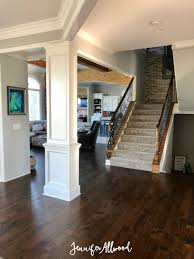 Our Flooring Makeover With Pre Stained Dark Hardwood Floors Jennifer Allwood In 2020 Hardwood Floors Dark Hardwood Floors Hardwood Floor Colors