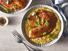 Blackened Tilapia And Cauliflower Polenta Recipe Best Cauliflower Recipe Recipes Cauliflower Recipes