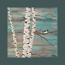 Birch Tree Canvas Art Original Acrylic Painting Canvas Rustic Wood Birch Trees Bird Nest Spring Robin 39 S Egg Blue 12 X Tree Painting Canvas Tree Painting Acrylic Painting Canvas