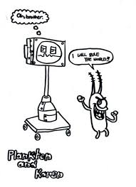 Plankton And Karen Coloring Page Netart Coloring Pages Plankton Color