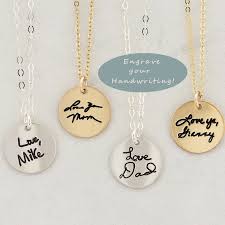 Personalized jewelry makes a statement that is uniquely yours. Personalized Disc Handwritten Necklace Your Handwriting Or Image Sterling Silver Gold Or Rose Gold Jewelry For Her