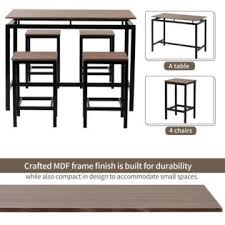 Forget sleeping and eating, parents for newborns hardly get the time to take a shower. Moda Furnishings 5 Piece Kitchen Counter Height Table Set Dining Table With 4 Chairs Dark Brown