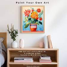 PAINT by NUMBERS Kit for Adults , Minimalist Flowers Botanical Art ,easy  Beginners Colorful Paint DIY Kit Christmas Gift Code : CA2309102 - Etsy