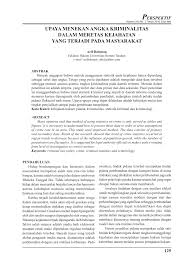 Maybe you would like to learn more about one of these? Pdf Upaya Menekan Angka Kriminalitas Dalam Meretas Kejahatan Yang Terjadi Pada Masyarakat