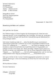 Fassadenarbeiten vorarbeiten (tapeten entfernen, grundieren, etc.) das bringen sie mit: Muster Bewerbung Als Maler Und Lackierer