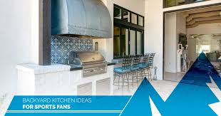 Gorgeous outdoor kitchens, design ideas. Backyard Kitchen Ideas For Sports Fans Artisan Outdoor Kitchens