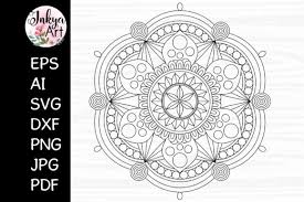 Download Circle Mandala Art Svg Vector File Graphic By Inkyaart Creative Fabrica