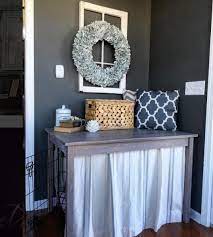 Beautify Your Dog S Crate With This Simple Table Build Dog Crate Table Dog Crate Furniture Dog Crate Cover