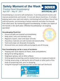 Practice Good Housekeeping Alberta Oil Tool S Safety Moment Of The Week 01 May 2017 Health And Safety Poster Safety Moment Topics Workplace Safety