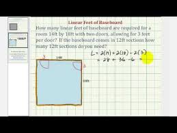 ex perimeter application linear feet of baseboard needed