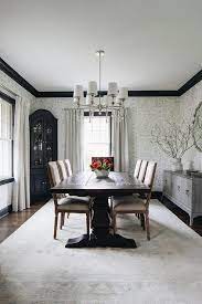 Pvc crown moulding installs with nails or glue as a finishing touch around cabinets and along ceilings. White Walls Black Crown Moldings Design Ideas