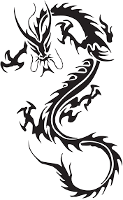 Latest Black Ink Tribal Dragon Tattoo Design Here is a new tribal dragon for you all, hope you like it! black ink tribal dragon tattoo design