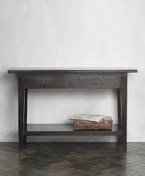 Special narrow console table can be placed either in the dining room or bedroom. Malang Dark Wooden Console Table From Lombok Wooden Console Table Narrow Console Table Wood Console