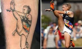 Kelly clarkson, mike epps, jason. Afl Fan Gets A Tattoo Of Women S Star Tayla Harris After She Was Abused Online Over The Image Daily Mail Online