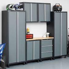 Costco Newage Products 7 Piece 24ga Metal Garage Cabinetry Grey Newage Products Garage Wall Shelving Home