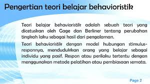 Dan pandangan konstruktivisme belajar sebagai sebuah proses di mana pelajar aktif membangun atau membangun. Teori Belajar Teori Behaviorisme Oleh Iswadi M Pd Ppt Download