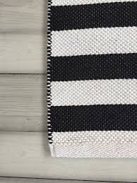 Black And White Striped Runner Rug Black And White Striped Rug Runner Scandinavian Nursery Rug Handwoven Monochrome Rag Rug Washable Cotton Rug Modern Kitchen Floor Decor Scandinavian Rug Cotton Rug Striped Rug