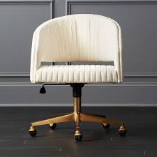 Channel Ivory Velvet Office Chair Reviews Cb2 In 2020 Modern Office Chair Office Furniture Modern Velvet Office Chair