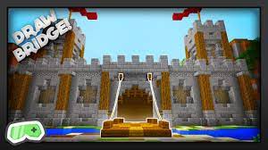Connect redstone trails to the pistons. Minecraft How To Make A Realistic Drawbridge Youtube