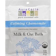 Aura cacia soothing organic milk & oat bath, calming chamomile 1.75 oz : Aura Cacia Milk Oat Bath Calming Chamomile Shop Stokesdale Birite Mdi