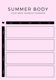 A gathering calendar is ideal for you. Free Custom Printable Workout Planner Templates Online Canva