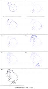 Original winnie the pooh animation art production cel price: How To Draw Eeyore From Winnie The Pooh Printable Step By Step Drawing Sheet Drawingtutorials101 Com