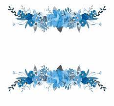 Blue Flower Border Png Flowers Floral Bouquet Flower Border Frame Blue Blue Flower Frame Png Blue Flower Png Flower Frame Png Flower Border Png