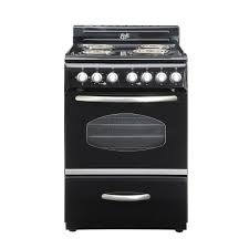 Home Depot 24 Inch Retro Style Electric Range In Black Retro Stove Electric Range Kitchen Range