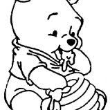 This below coloring picture dimension is around 600 pixel x 881 pixel with approximate file size for around 89.61 kilobytes. Baby Pooh Bear Digging Honey Jar Coloring Pages Coloring Sky