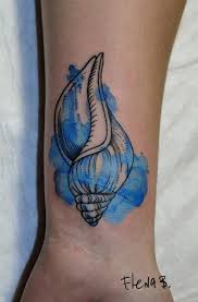 Most shell tattoos on elbow with black & colourful ink for man and woman. 40 Shell Tattoos Make You Wonder Sea Life Cuded