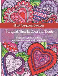 Use markers, paints, crayons, or colored pencils to add vibrant hues to oceans of surging, interlocking, and spinning hearts of every shape and size! Tangled Hearts Coloring Book 45 Heart Designs Heart Mandalas Heart Kaleidoscope Patterns For Coloring In Stoltzfus Dwyanna 9781791736484 Books Amazon Ca