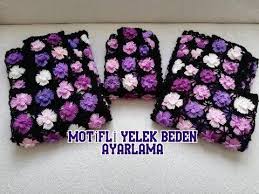 Cicek Motifli Ve Kelebek Motifli Yelek Beden Ayarlama Subtitles On Youtube Krose Tig Isleri Orgu